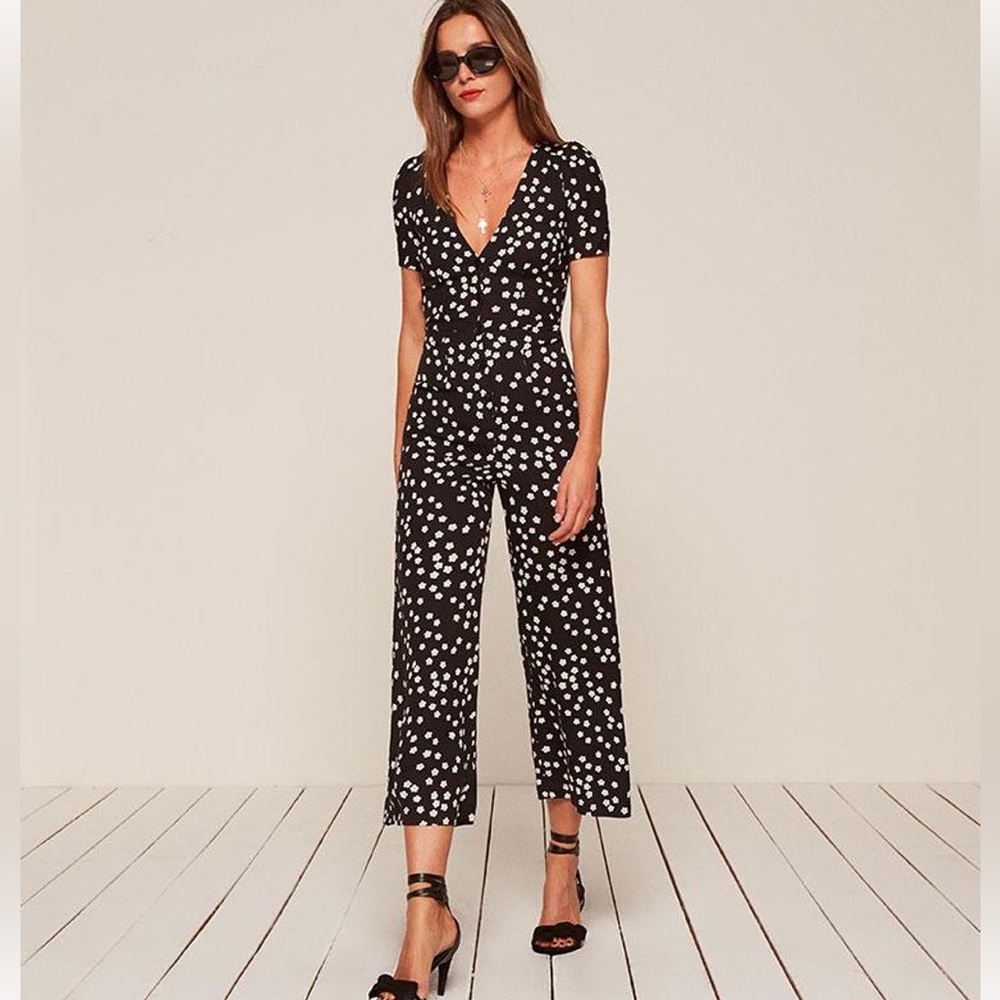 Reformation France Jumpsuit XS Polka Dot